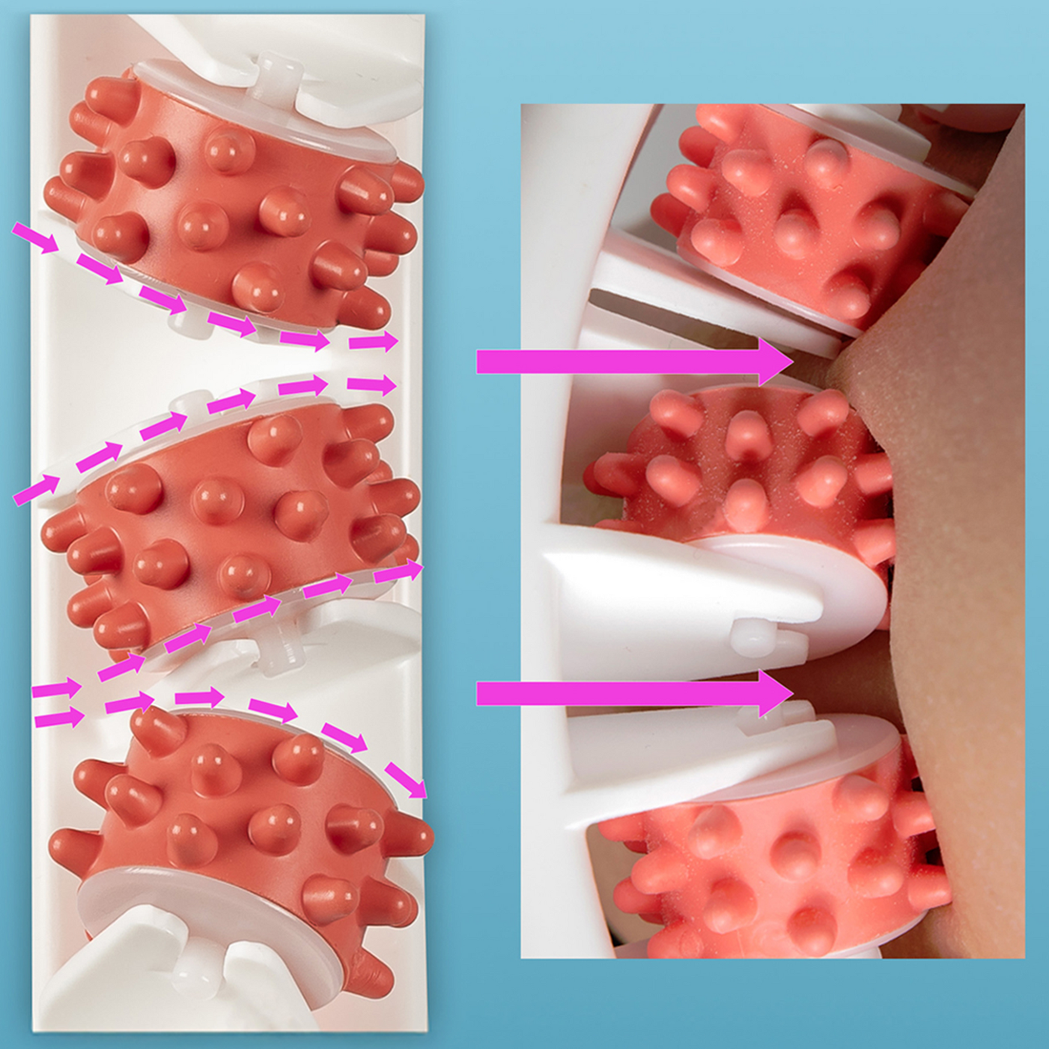 TESMED CELLULITE (Rosa) – Il Massaggiatore Anticellulite Made in Italy con Tripla Azione Brevettata su Cosce e Glutei