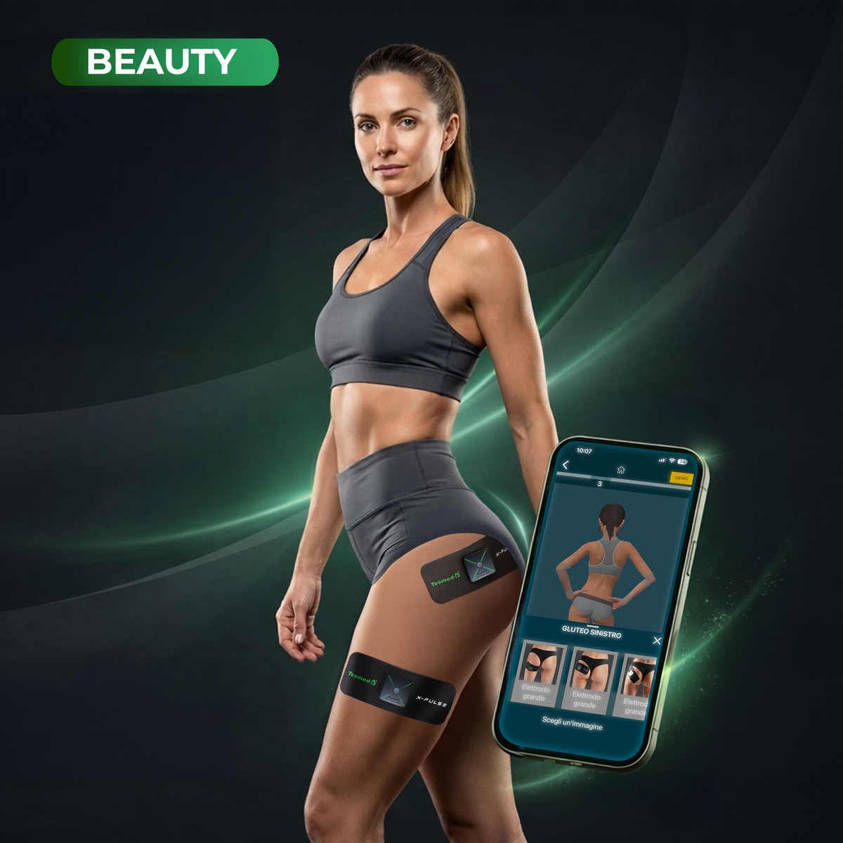 TESMED X-Pulse Elettrostimolatore Muscolare Ricaricabile Wireless EMS con App – 2 Dispositivi Inclusi, Programmi Personalizzabili illimitati, Multi-Zona, 130 Livelli di Intensità, Il più Potente