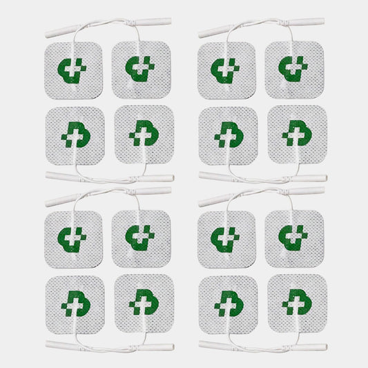 Tesmed 16 Elettrodi per elettrostimolatore, 50x50 mm, lavabili, non necessitano di gel