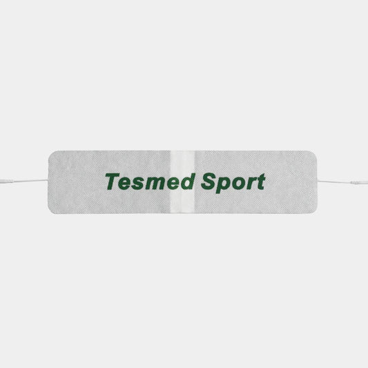 TESMED SPORT: elettrodo Gigante per Addominali, Adatta a Tutti Gli elettrostimolatori con Cavi a spinotto da 2 mm